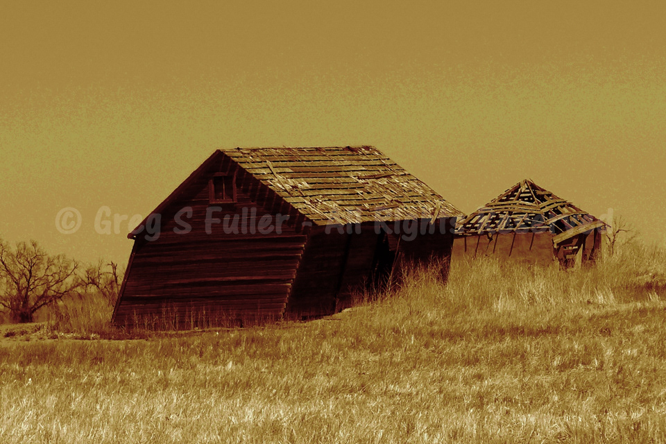 Leaning Barn on the Eastern Plains of Colorado - Pawnee Grasslands