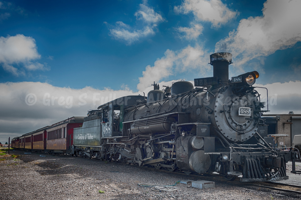 Antonito Station - C&TS 488 Baldwin Locomotive Works 2-8-2 K-36 - Cumbres & Toltec Narrow Gauge Railroad - Antonito, Colorado