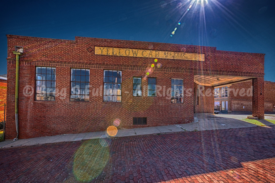 Sunburst Over The Yellow Cab Company - Trinidad, Colorado