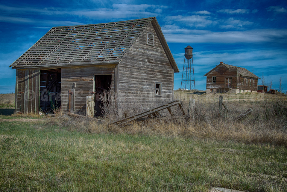 Abandoned Town with a Prominent Water Tower - Keota Methodist Church  - Keota, Colorado