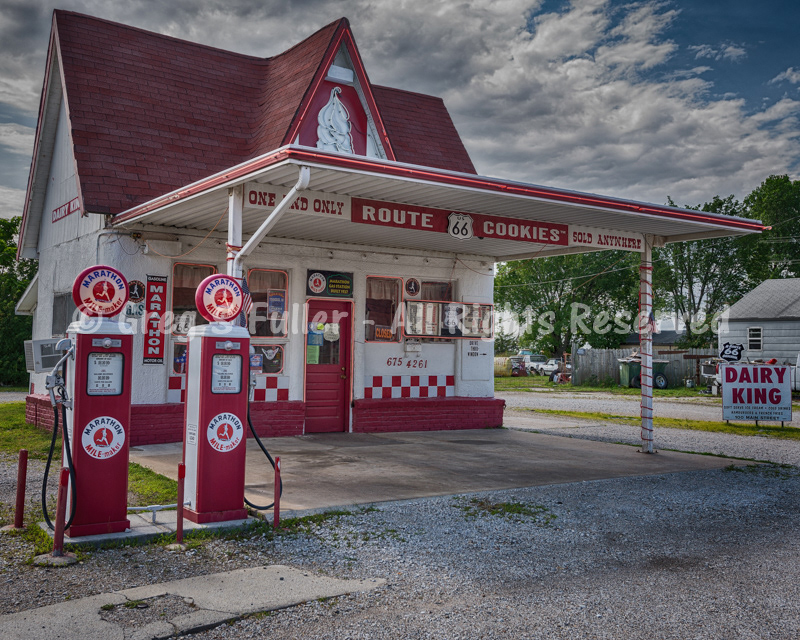 Cookies & Gas - Dairy King with a side of Marathon Gasoline - Along Route 66 - Commerce, Oklahoma