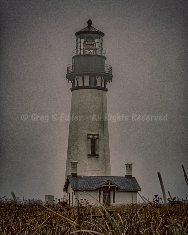Foggy Day along the Oregon Coast - Yaquina Head Lighthouse - Newport, Oregon