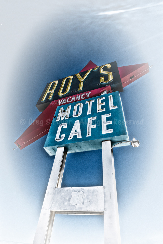 Eat at Roy's, Stay at Roy's - Roy's Motel & Cafe - Mojave Desert - Amboy California