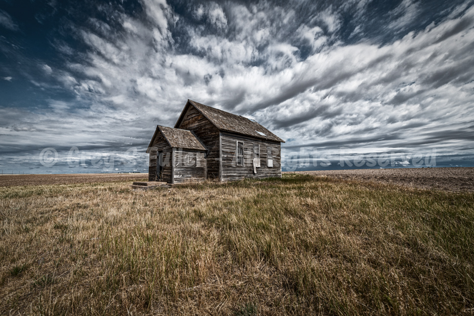 Fleeting Rain Clouds - Leroy One Room Schoolhouse - Logan County, Colorado