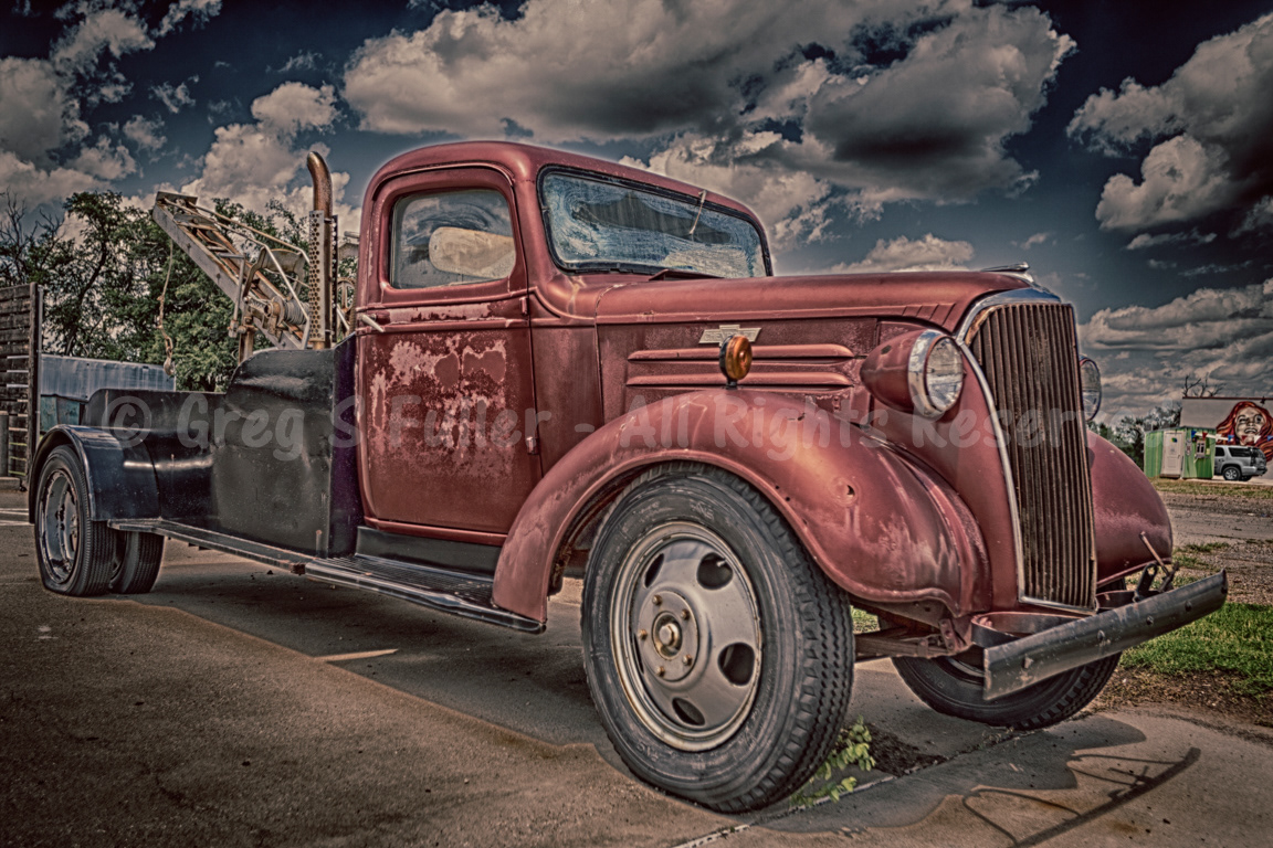 Tow Truckin' along Route 66 - 1937 Chervrolet Tow Truck - Shamrock, Texas