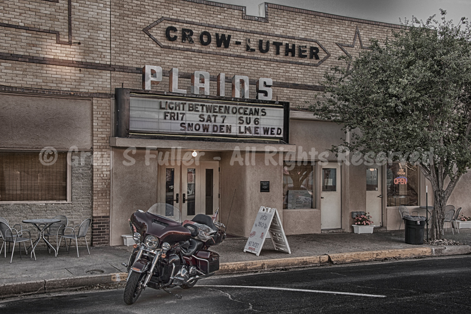 Night at the Theater - Plains Theater - Crow - Luther Building - Harley Davidson Touring - Eads, Colorado