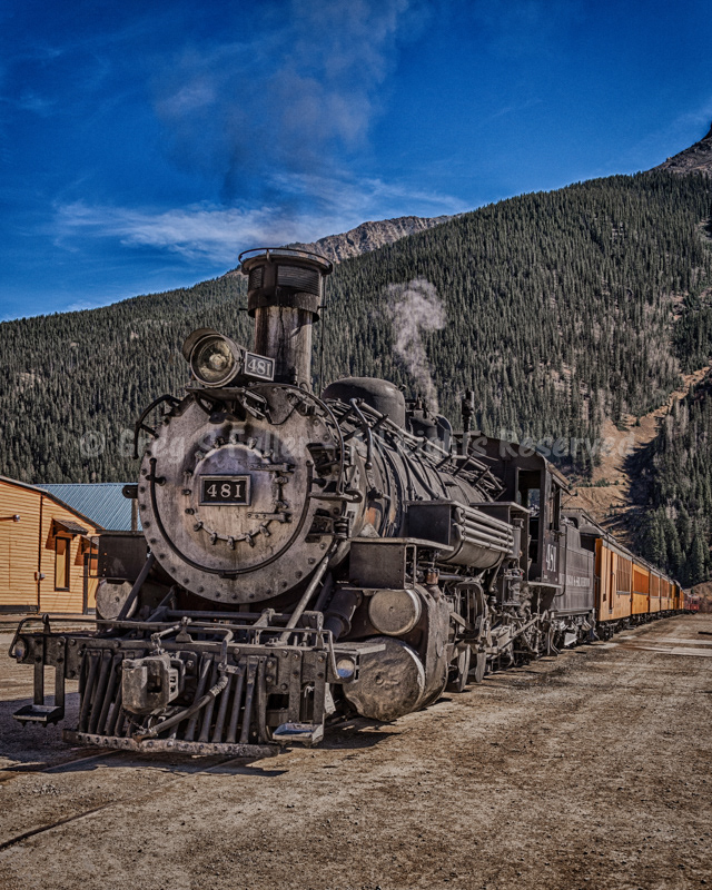 At the Silverton Station - No. 481 Baldwin Locomotive Works 2-8-2 K-36 - Durango & Silverton Narrow Gauge Railroad - Silverton, Colorado