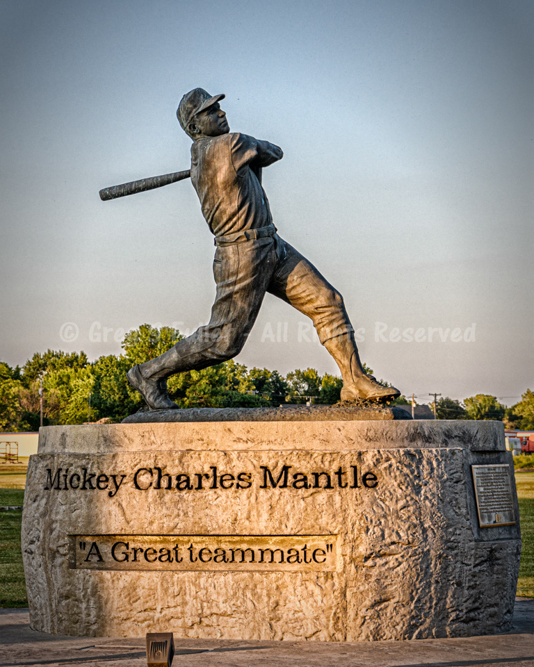 A tribute to "The Commerce Comet" Mickey Mantle - Along Route 66 - Commerce, Oklahoma