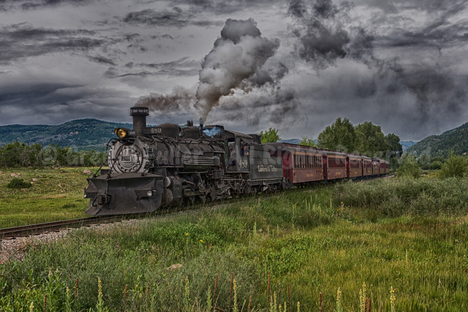 Chama Bound - CTS 489 282; 1925 Baldwin K36 Steam Locomotive - Cumbres & Toltec Narrow Gauge Railroad - Chama, New Mexico