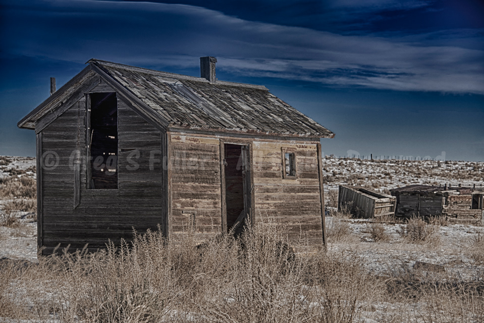 Abandoned Out Building Along the Lincoln Highway - Walcott, Wyoming