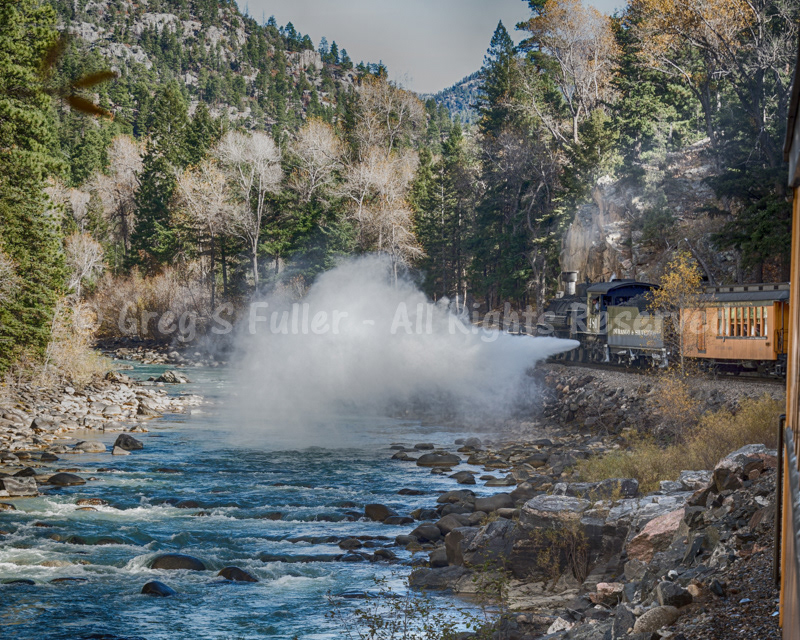Blowing Off Steam - Durango & Silverton Narrow Gauge Railroad - Colorado