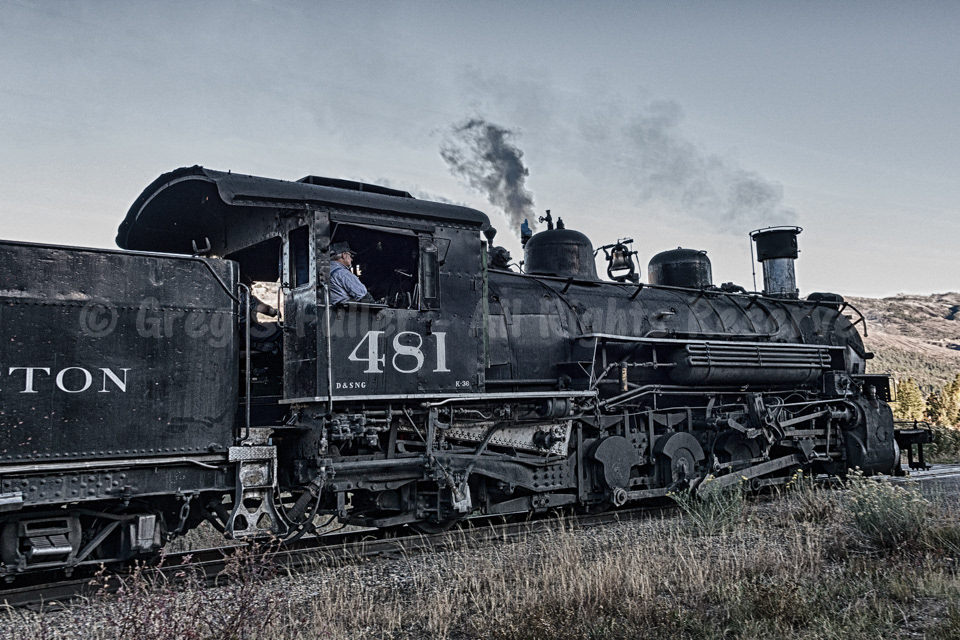 D&SNG #481 Baldwin Locomotive Works 2-8-2 K-36 - Durango & Silverton Narrow Gauge Railroad - Rockwood, Colorado