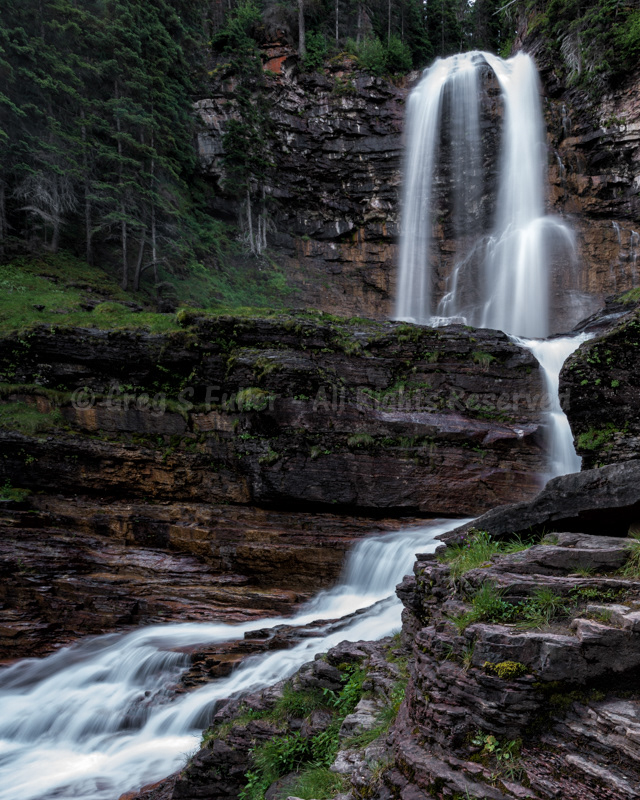 Multi-Tiered Virginia Falls - Glacier National Park