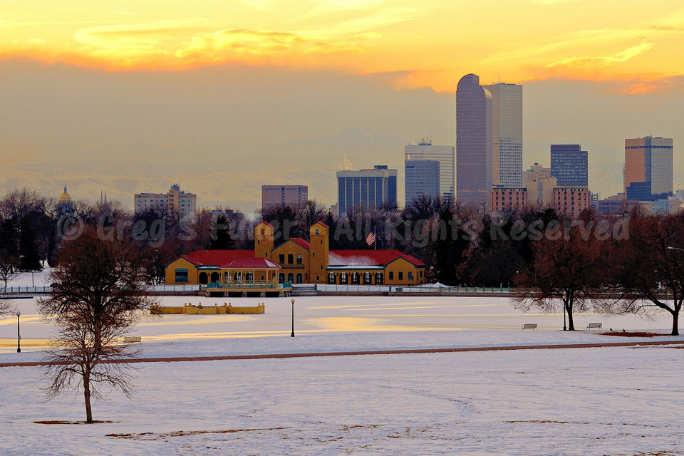 Frozen -  Denver City Park & Skyline - Denver Colorado 