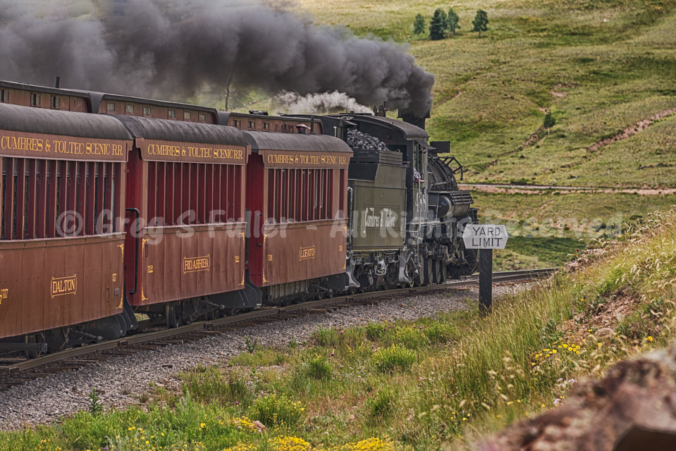Entering Osier - C&TS 488 Baldwin Locomotive Works 2-8-2 K-36 - Cumbres & Toltec Narrow Gauge Railroad - Osier, Colorado
