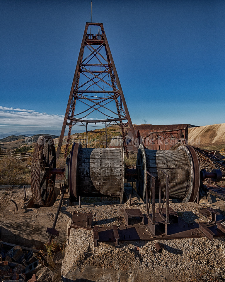 Headframe & Winch - Along the Vindicator Trail - Colorado