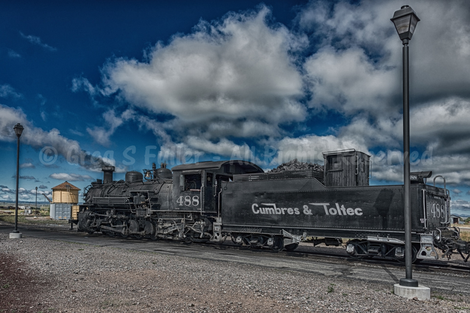 At the Station - C&TS 488 Baldwin Locomotive Works 2-8-2 K-36 - Cumbres & Toltec Narrow Gauge Railroad - Antonito, Colorado