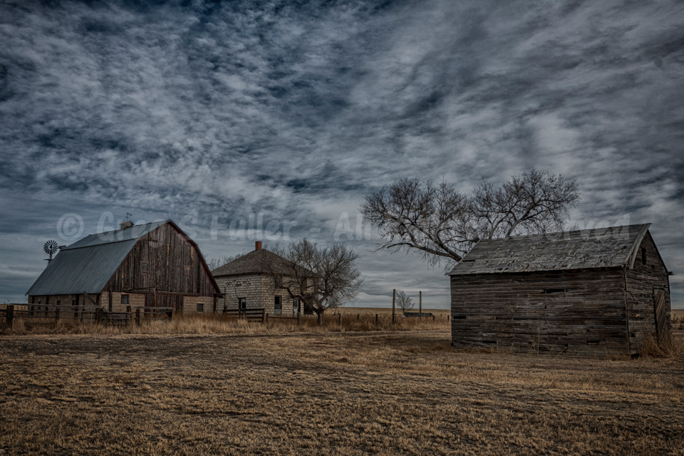 Ranching the Plains - Grand Old Ranch, Barn, Windmill & Shed - Boyero, Colorado