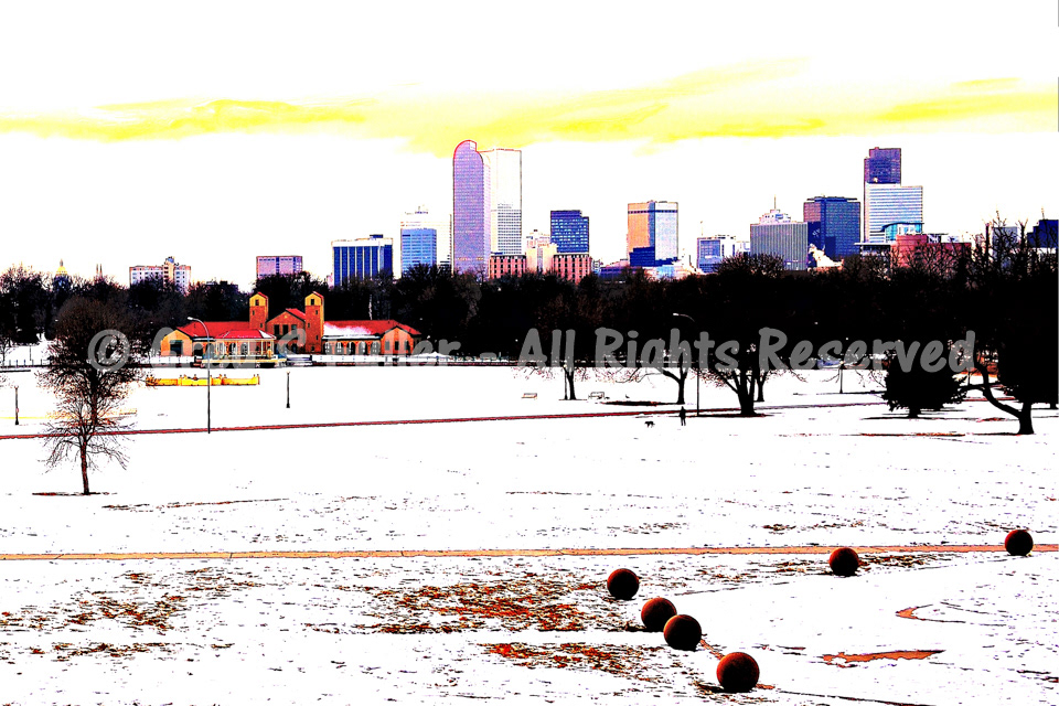 A Winter Skyline - Denver City Park - Denver Colorado
