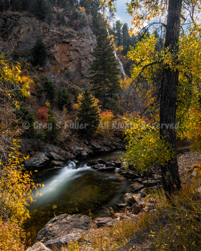 Along Clear Creek Charlie Taylor Water Wheel Trail - Bridal Veil Falls - Idaho Springs