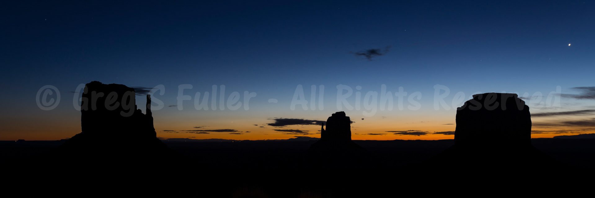 Sunrise over the Mittens - Monument Valley - Oljato-Monument Valley, Arizona