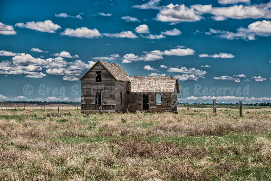 Lakeside View - Old Abandoned House by James Martin Reservoir - Hasty, Colorado
