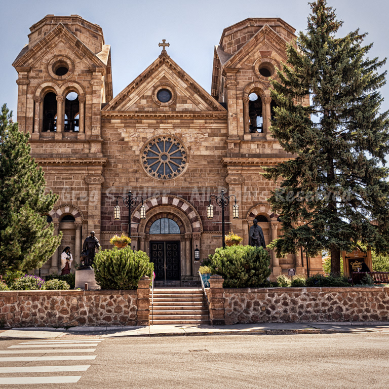 The Beautifully Crafted Cathedral Basilica of St Francis of Assisi Catholic Church - Along Route 66 & The Santa Fe Trail -  Santa Fe, New Mexico