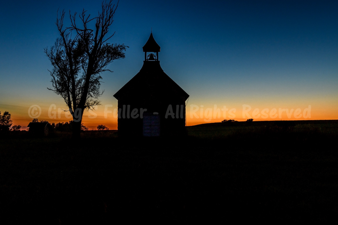 Twilight over the Bichet Schoolhouse District 34 1896-1946 - Doyle, Kansas