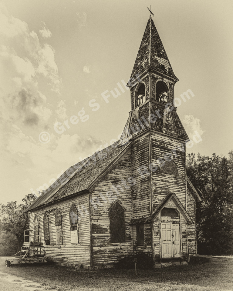 In Need of a Congregation with Paint Brushes - Abandoned Methodist Church - Lost Springs, Kansas