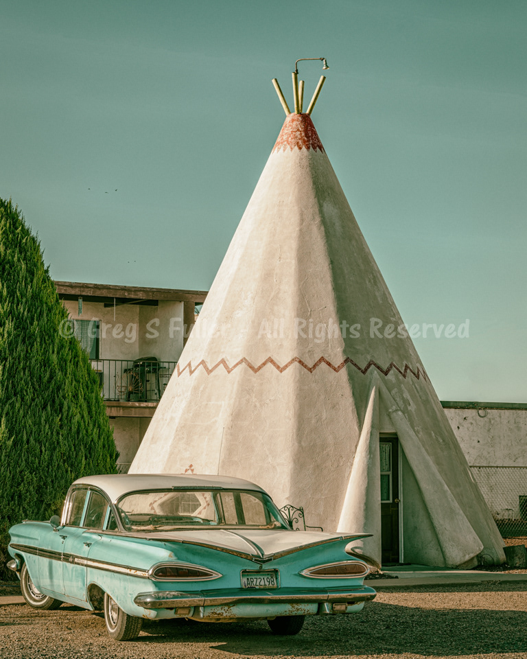 Sleep in a Wigwam tonight - Wigwam Motel along with a vintage Chervrolet - Holbrook, Arizona