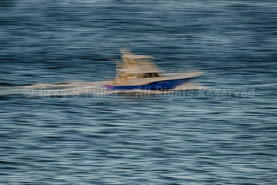 Motion on the Ocean - Panning Fishing Boat on the Carribean Sea - Willemstad, Curacao