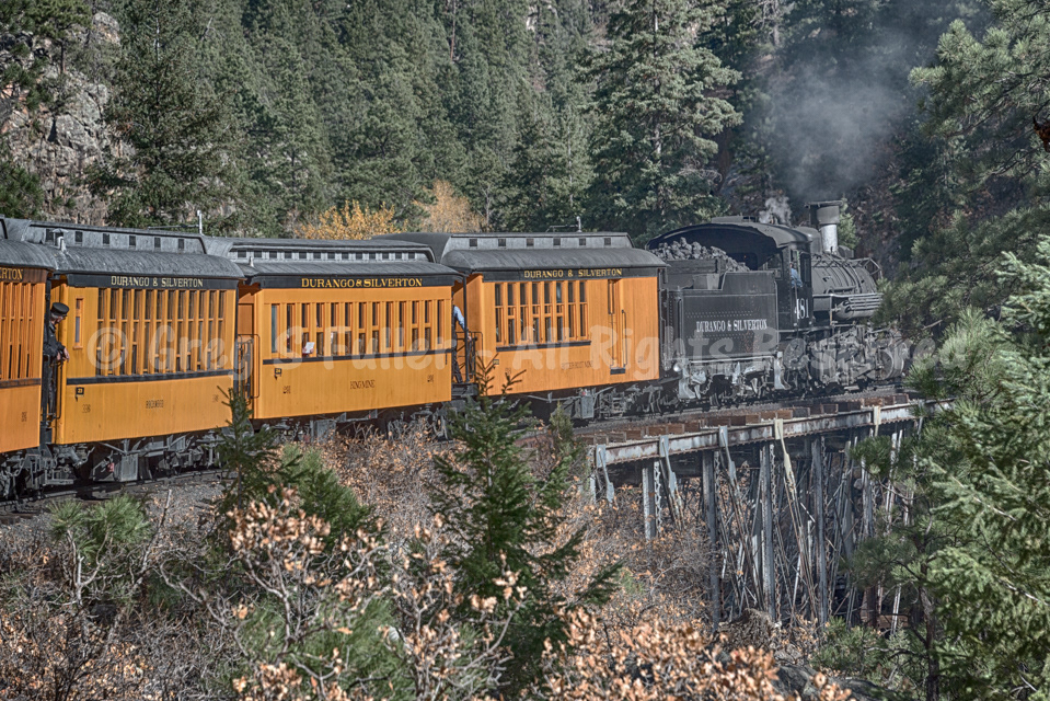 On the Trestles - Durango & Silverton Narrow Gauge Railroad - Rockwood, Colorado
