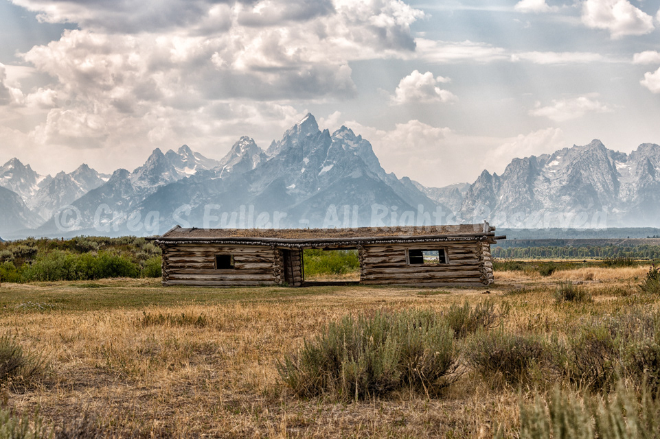 A Smoky Day in the Teton - JP Cunningham Cabin - Grand Teton National Park, Wyoming