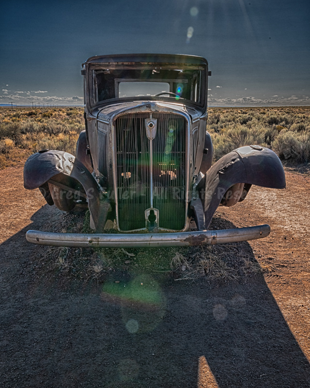 Broke Down & Busted Along Route 66 - Antique 1932 Studebaker - Petrified National Park, Arizona