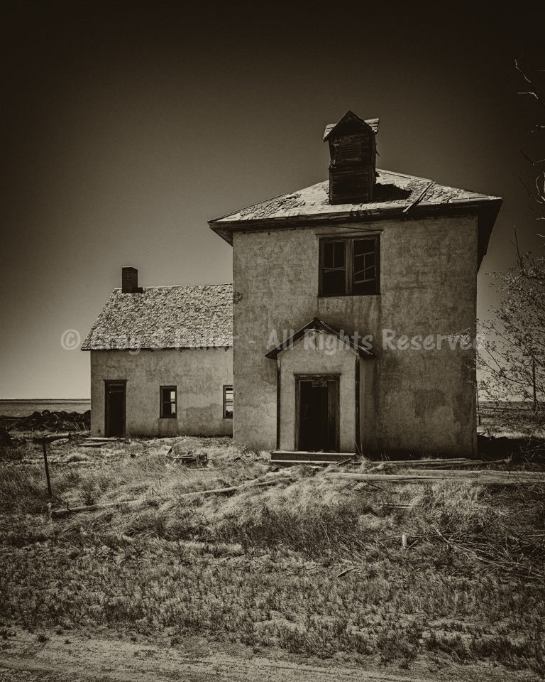 School's Out - 2 Story Schoolhouse on the Plains - Arlington, Colorado