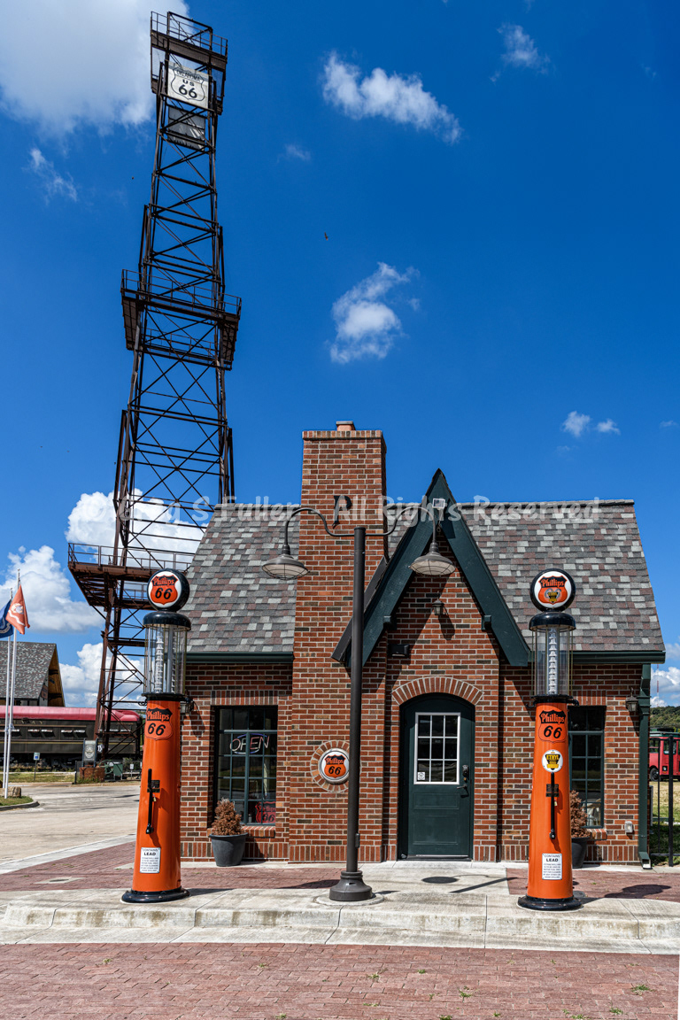 Vintage Phillip's 66 Gas Station - Tulsa's Route 66 Historical Village