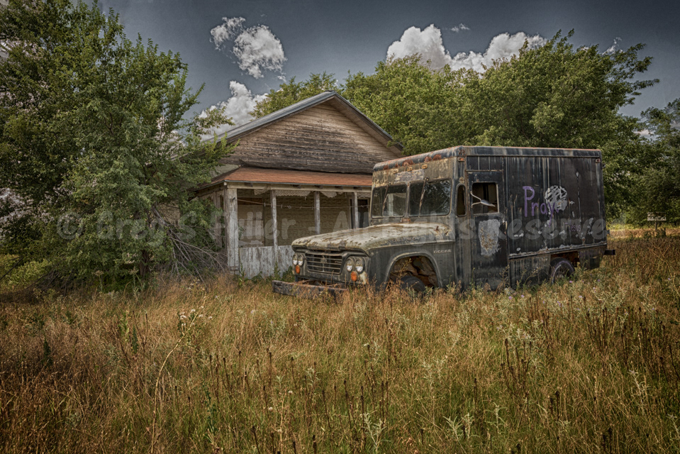 Rusting in Peace at Home - Vintage Dodge Box Truck - Texola, Oklahoma