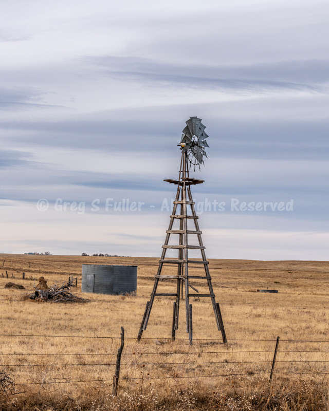 Old Wooden Windmill - Elbert County, Colorado