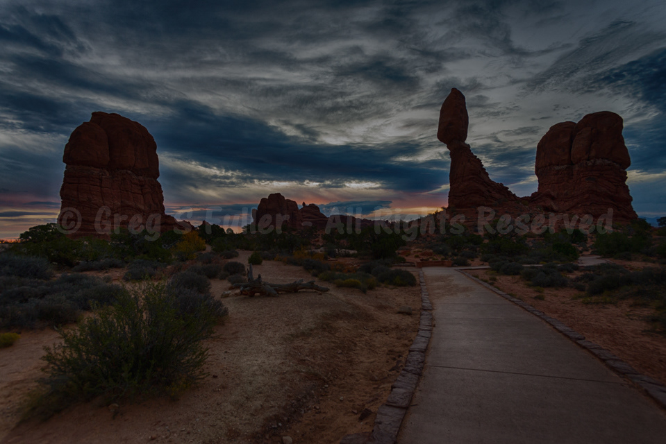 A Balanced Rock Sunrise - Arches National Park, Utah