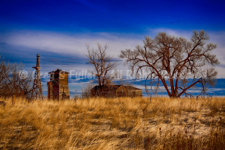 The Old Homestead - Wooden Windmill & Silo - Bennett, Colorado