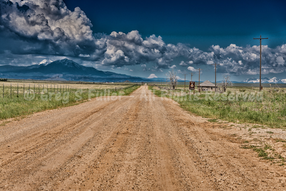 Along the Santa Fe Trail - Distant Mountain Views - Tyrone, Colorado