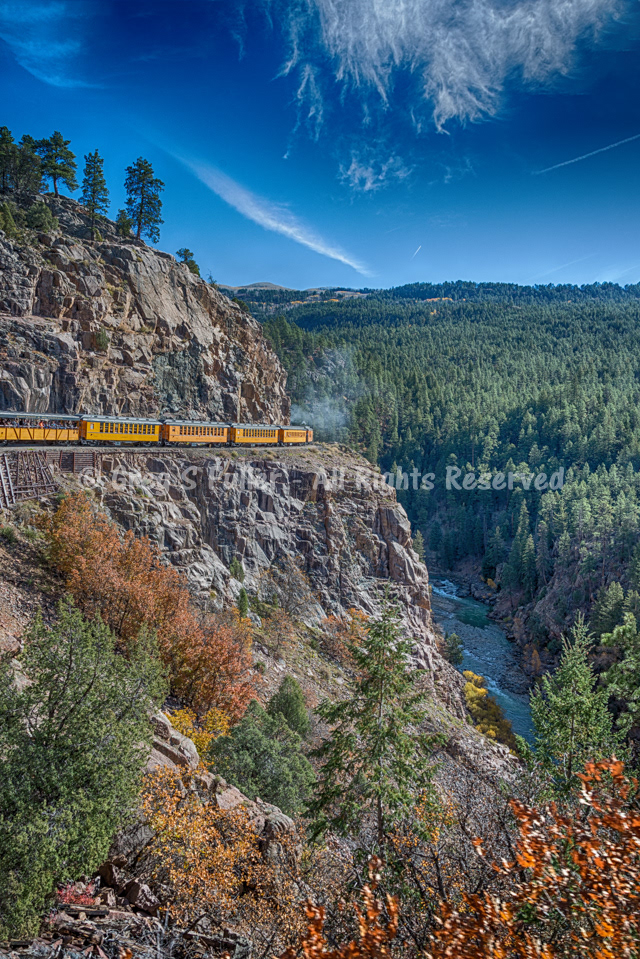 Riding the Rails above the Canyon - Durango & Silverton Narrow Gauge Railroad - Colorado