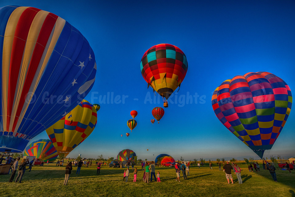 Taking Flight - Colorful Hot Air Balloons Frederick in Flight - Frederick, Colorado