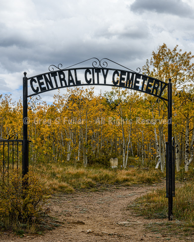 Fall colors amonst the tombstones - Central City, Colorado