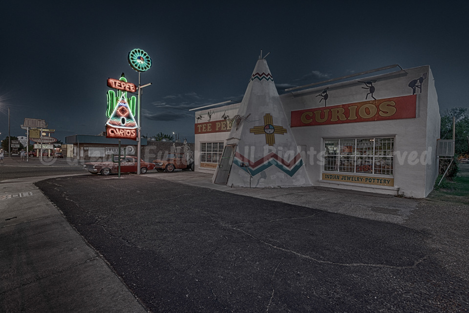 Neon at Night - Tee Pee Curios - Tucumcari, New Mexico