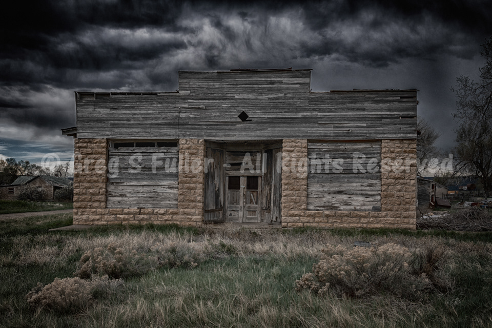 Stormy Skies Over the Mercantile - Trinchera, Colorado