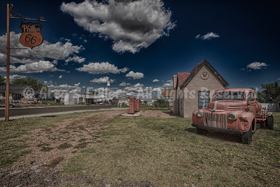 Vintage 1929 Phillips 66 Gas Station & Ford Fuel Truck - McLean, Texas