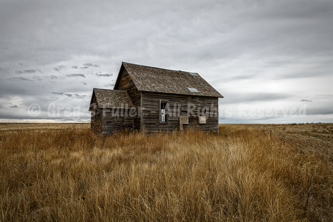 Lonely One Room Schoolhouse on the Plains - Leroy Schoolhouse - Logan County, Colorado