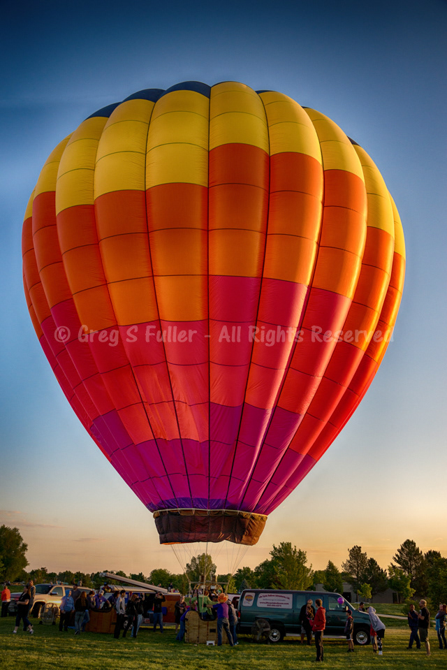 Readying for Flight - Colorful Hot Air Balloons Frederick in Flight - Frederick, Colorado