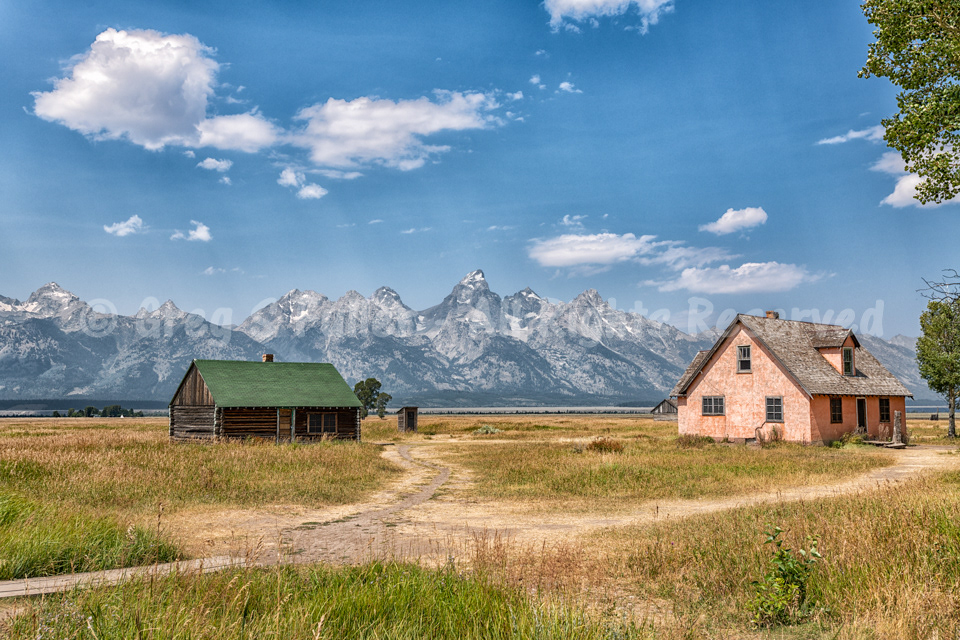 Little Pink House on the Prairie - Mormon Row Historic District - Grand Teton National Park - Teton County, Wyoming